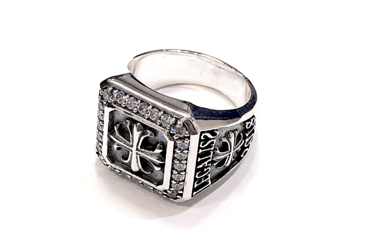 Square College Ring | RING | silver | 名古屋の当シルバー
