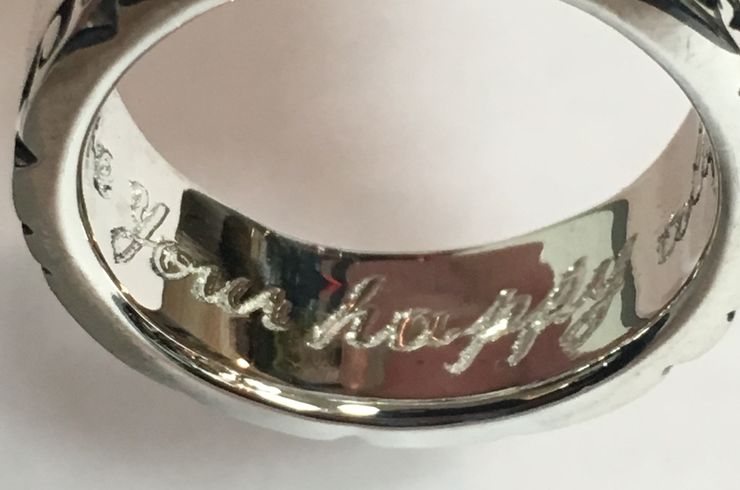 シルバー&革 文字入れ☆〜他社製品可能〜